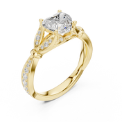 Coeur 1.42ct Heart Cut Diamond Ring
