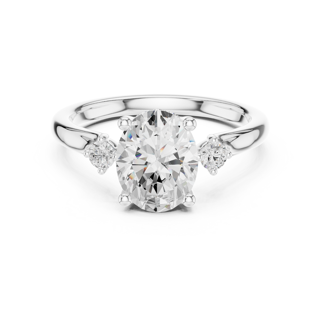 Belle Oval Diamond Solitaire Ring