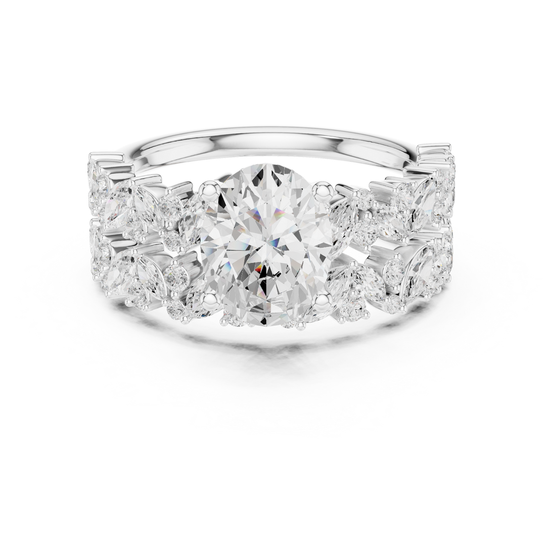 Serene 1.67ct Oval Diamond Ring