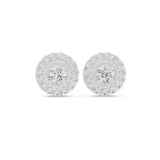 Vega Diamond Halo Stud Earrings
