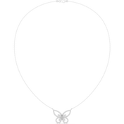 Diamond Butterfly Pendant Necklace — 0.73ct