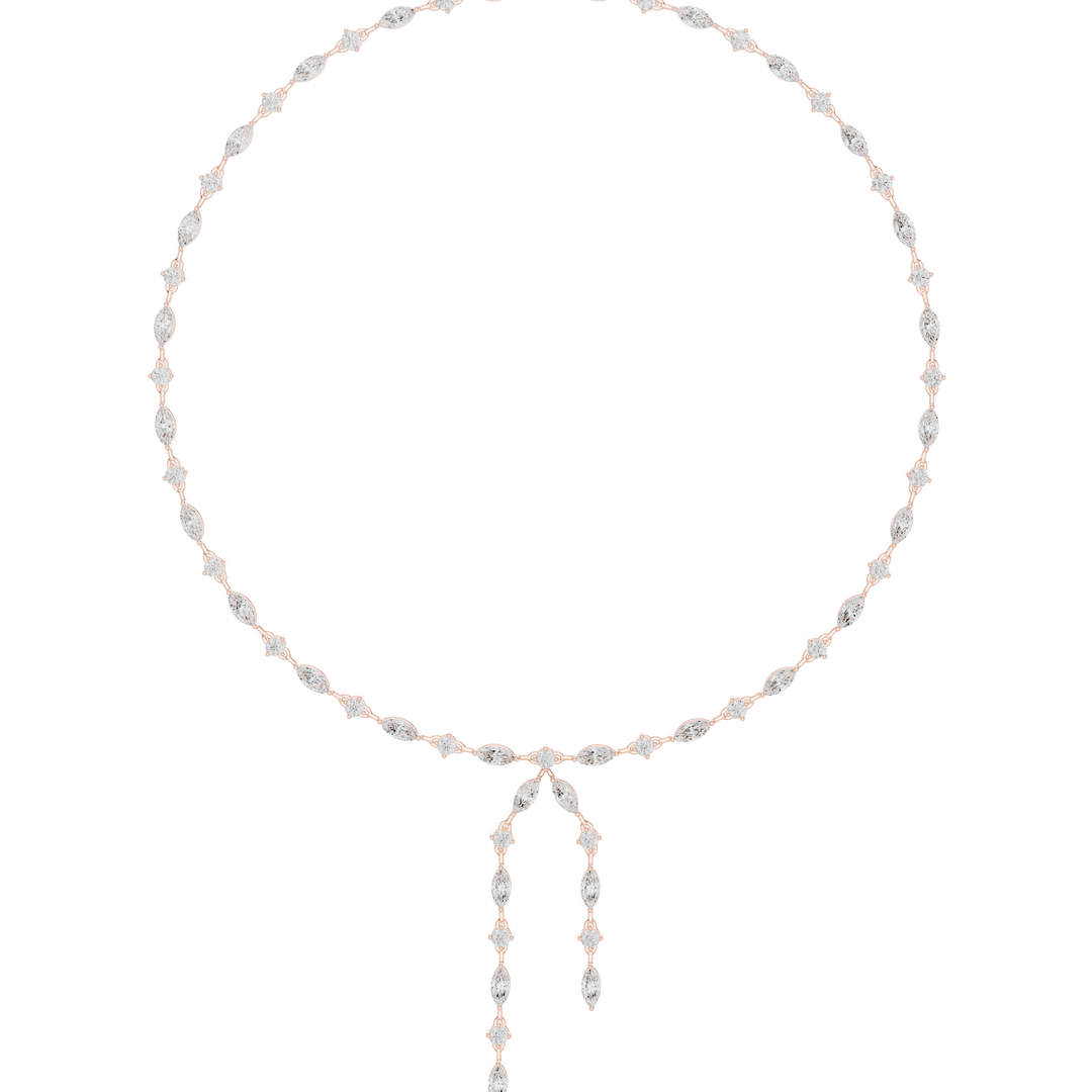 Marquise Y-Drop Necklace — 10.43ct