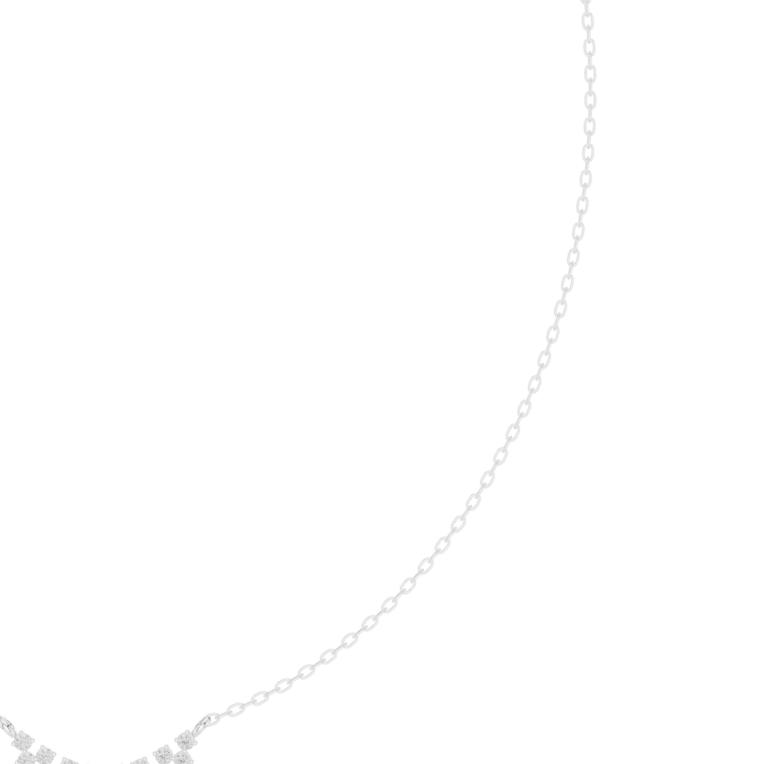 Diamond Crescent Pendant Necklace — 0.23ct