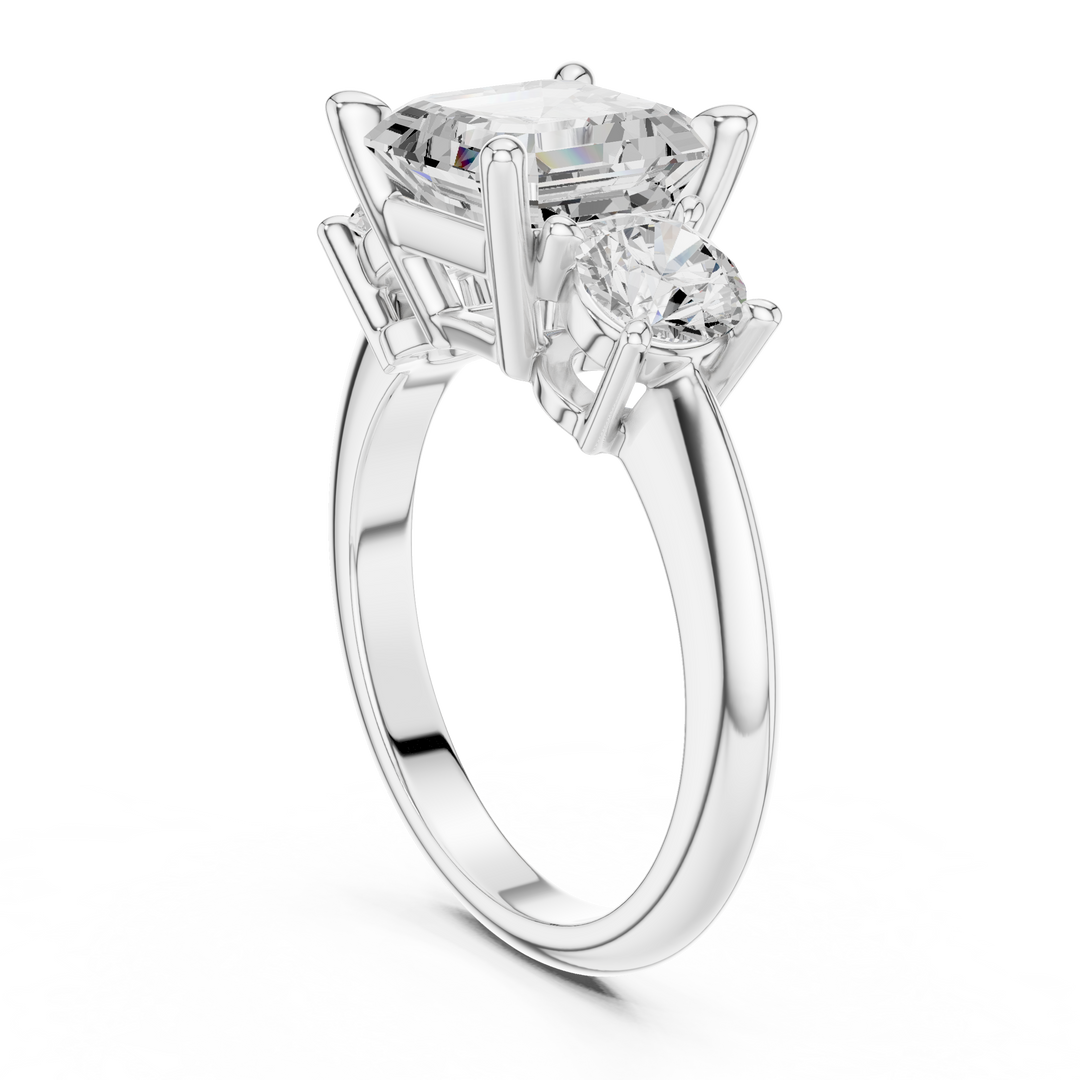 Grandeur 2.50ct Asscher Cut Diamond Engagement Ring