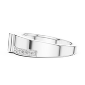 Geometric Sweep Mens Ring — 0.18ct