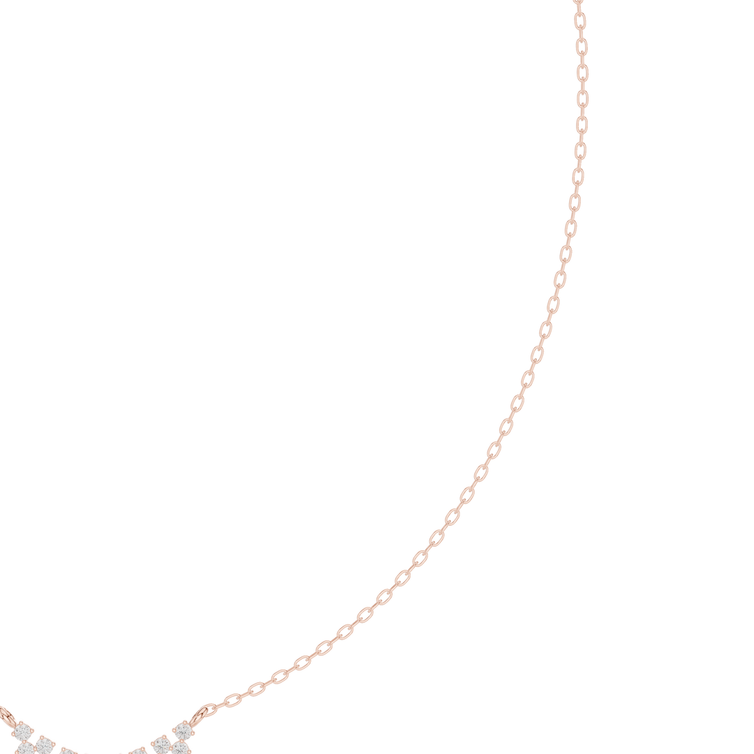 Diamond Crescent Pendant Necklace — 0.23ct