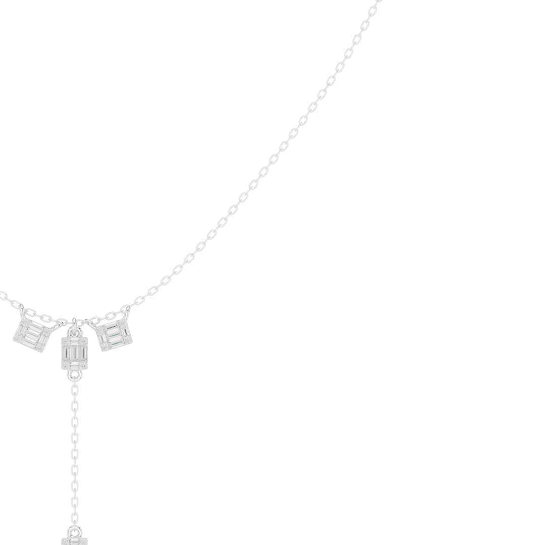 Architectural Y-Drop Necklace — 0.53ct