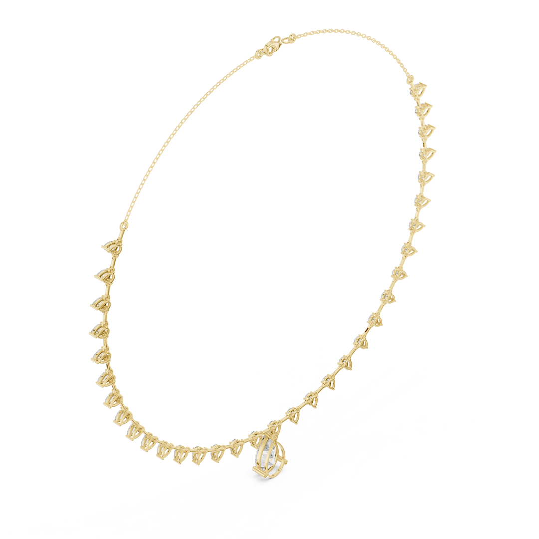 Statement Pear-Drop Pendant Necklace — 9.02ct