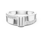 Load image into Gallery viewer, Geometric Sweep Mens Ring — 0.18ct
