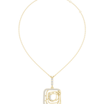 Load image into Gallery viewer, Square Spiral Pendant Necklace — 0.47ct

