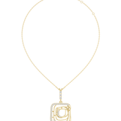 Square Spiral Pendant Necklace — 0.47ct