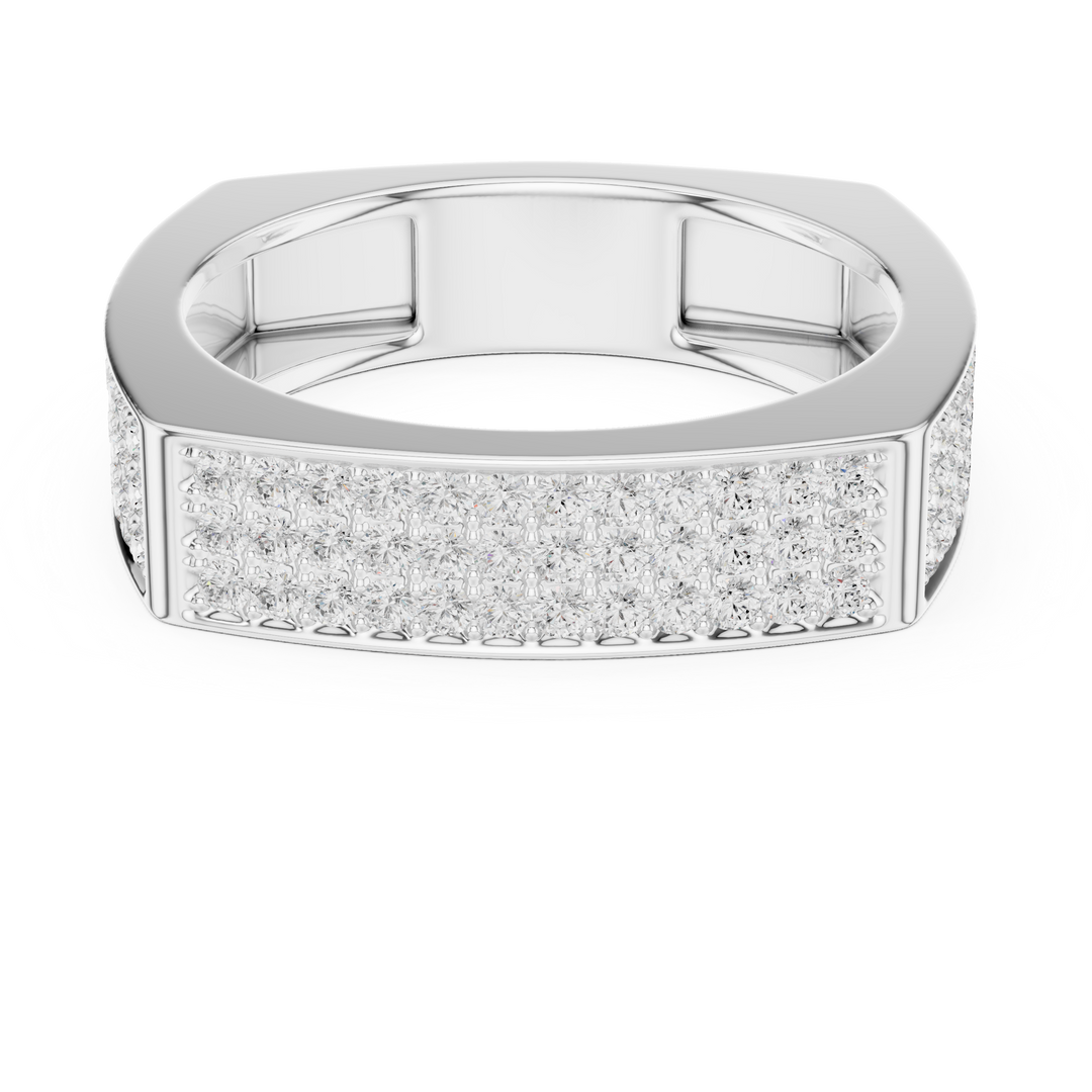 Pavé Surface Mens Ring — 0.53ct