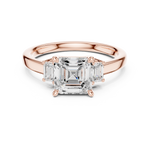 Load image into Gallery viewer, Versailles Asscher Three-Stone Diamond Ring
