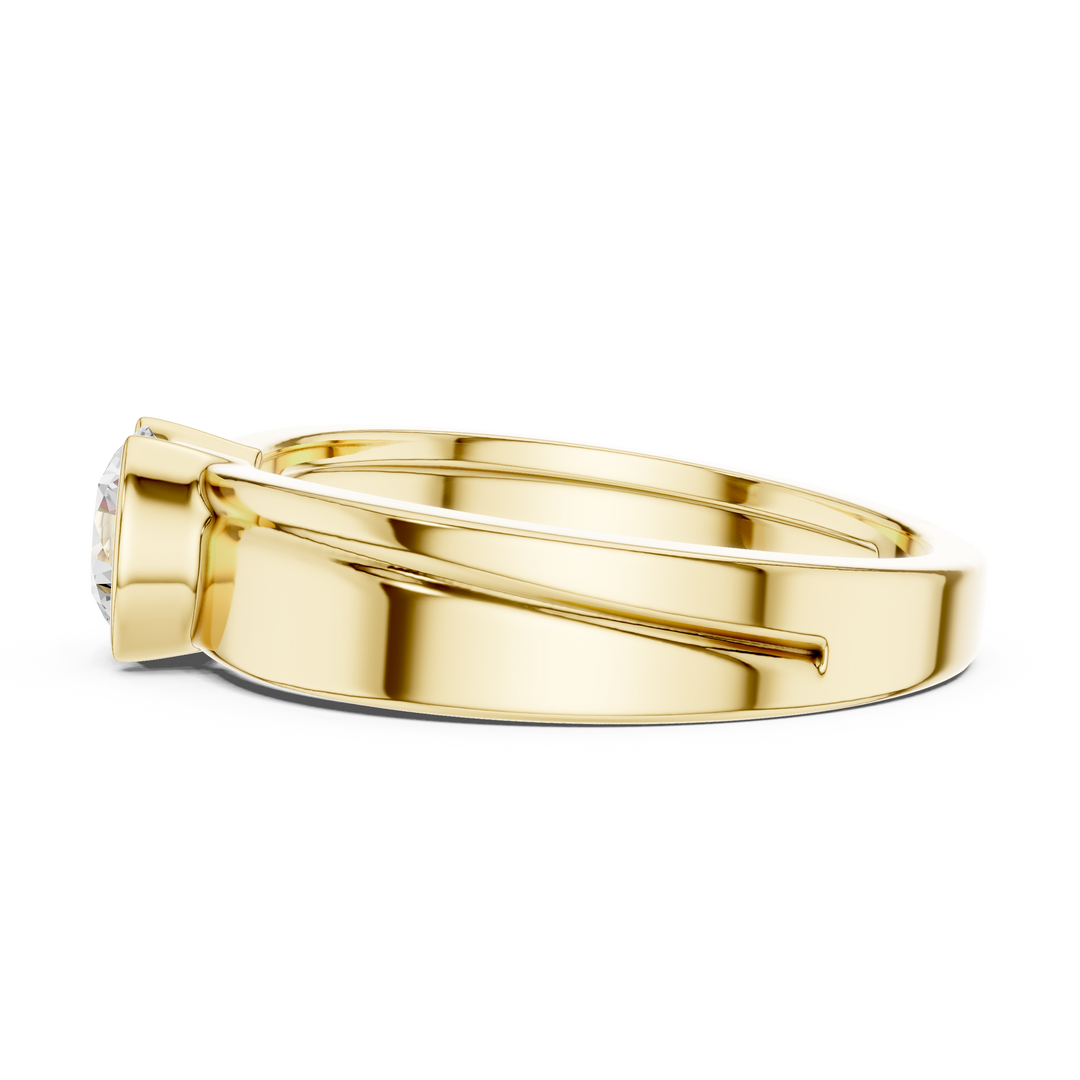 Tapered Channel Mens Ring — 0.50ct
