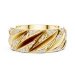 Load image into Gallery viewer, Twisted Rope Mens Ring — 0.63ct
