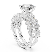 Baroque 1.73ct Cushion Cut Diamond Ring
