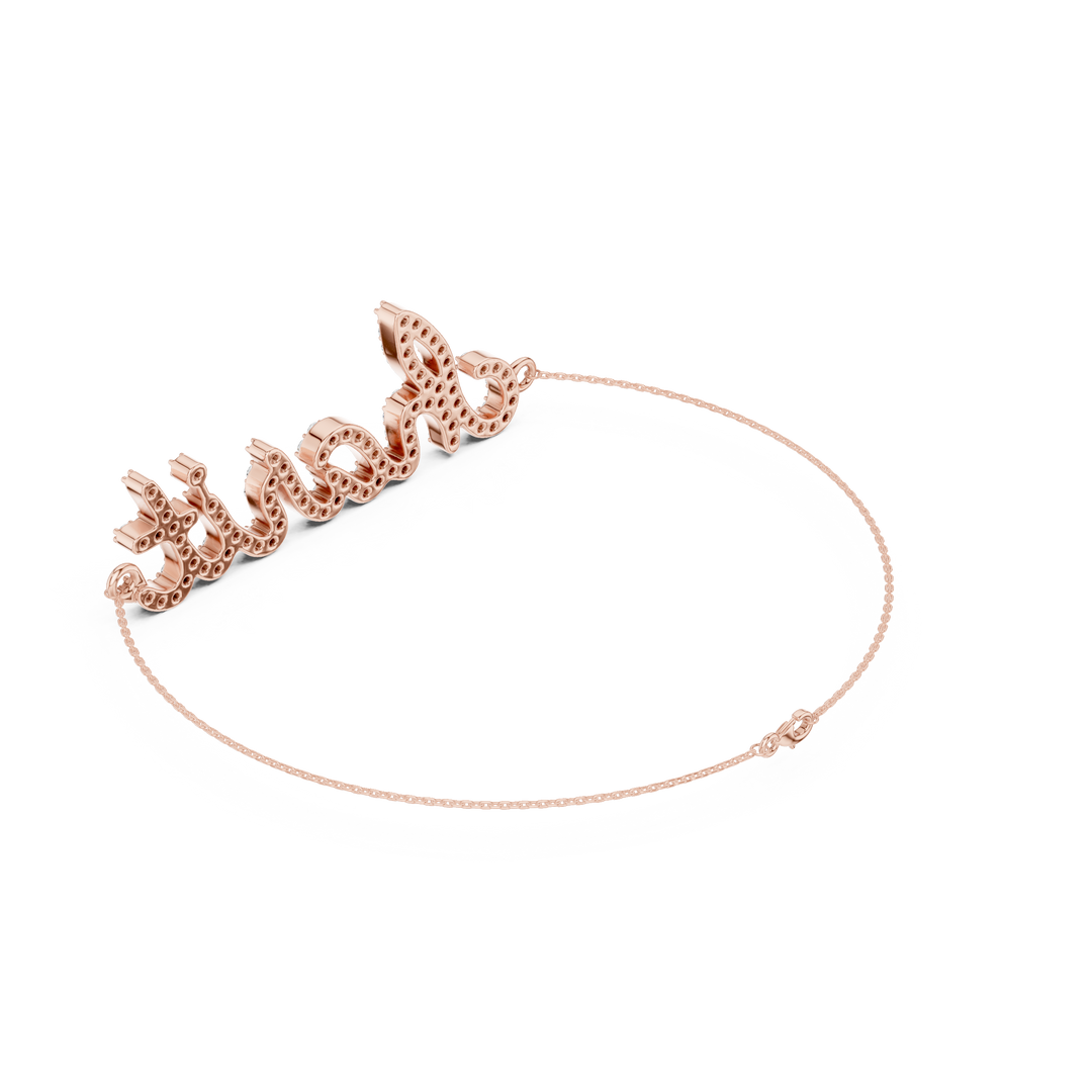 Script Nameplate Men's Bracelet — 0.85ct