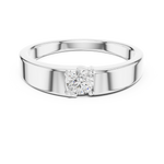 Load image into Gallery viewer, Tapered Solitaire Mens Ring — 0.30ct
