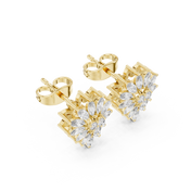 Helia Diamond Halo Stud Earrings