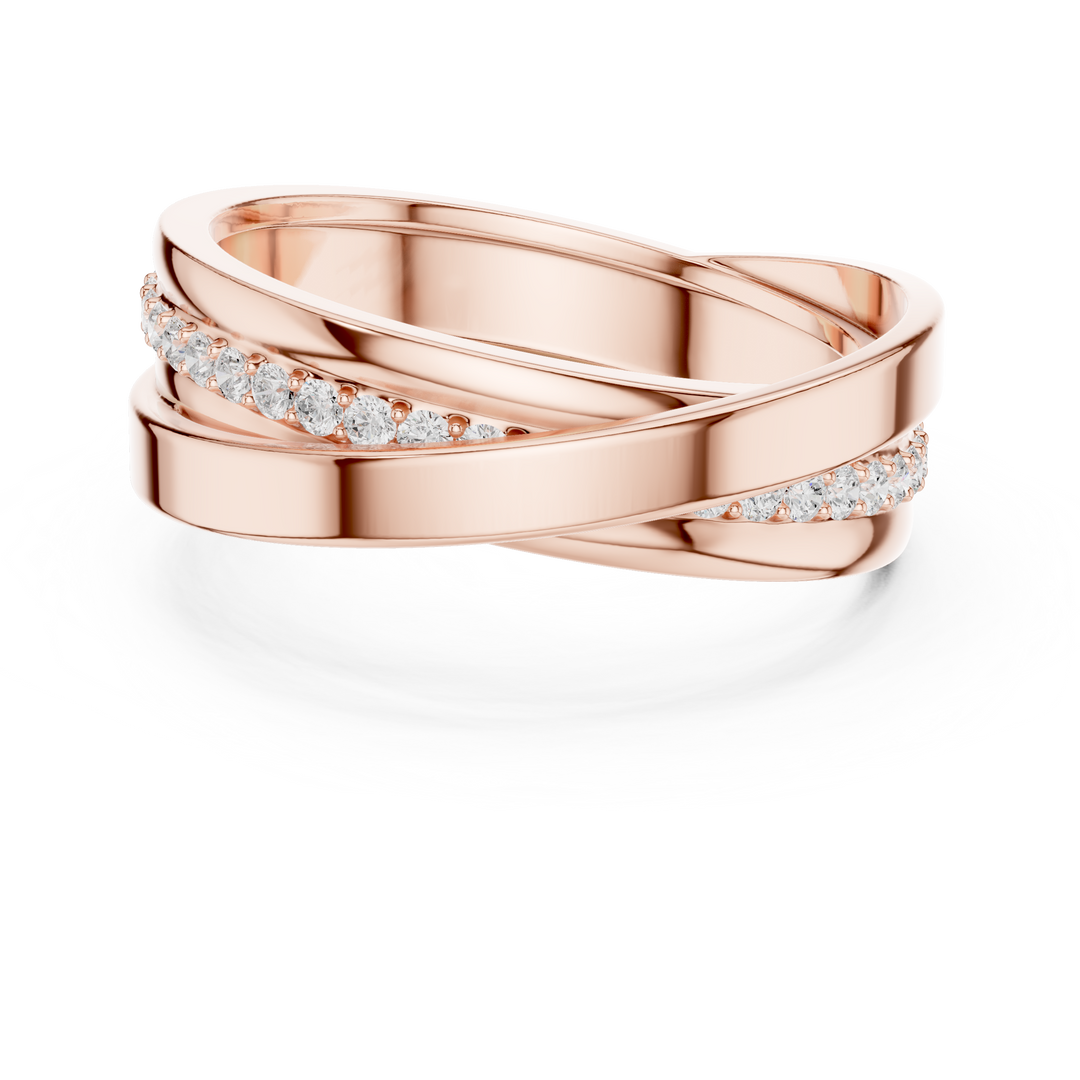 Slim Row Band Mens Ring — 0.29ct