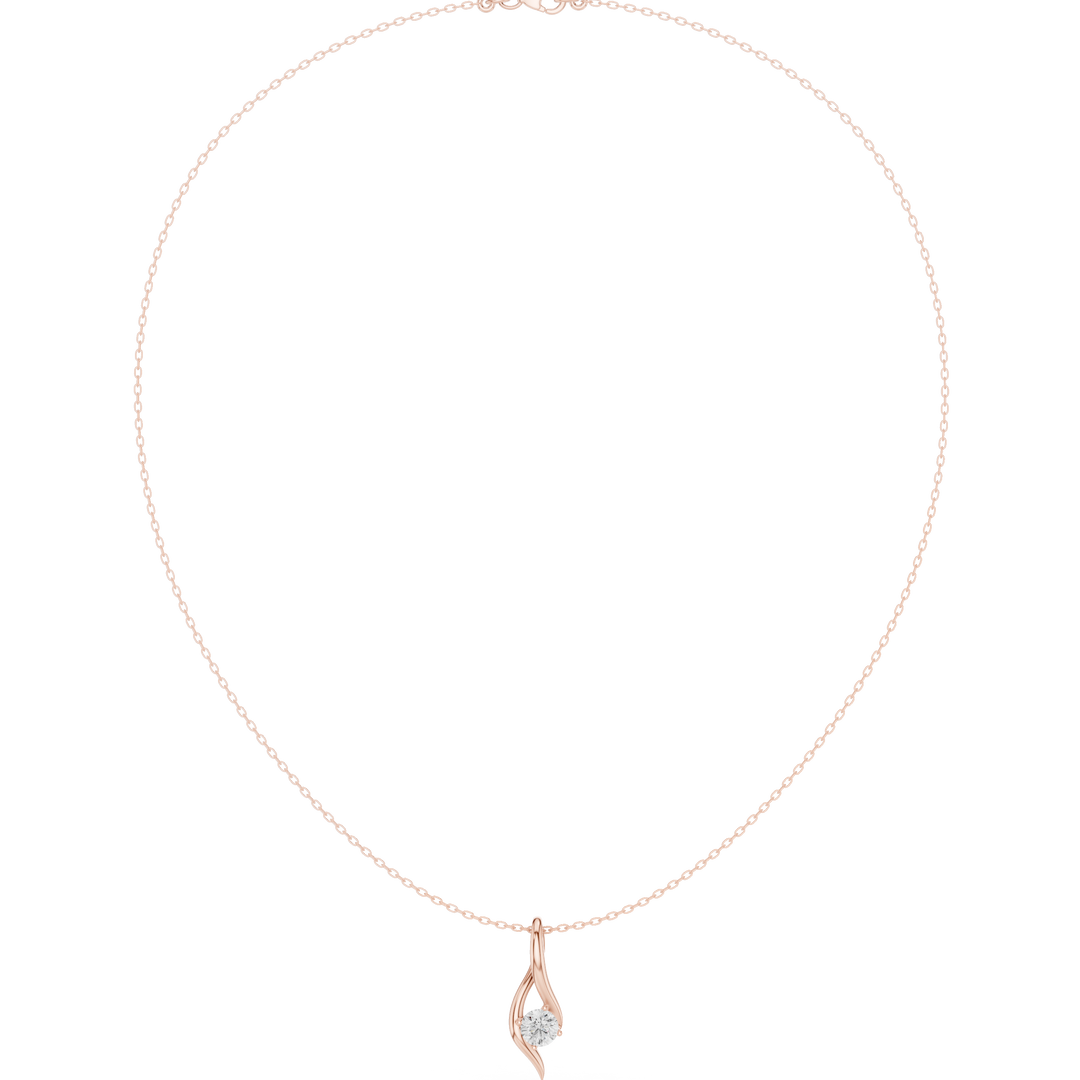 Sculptural Curved Necklace — 0.50ct