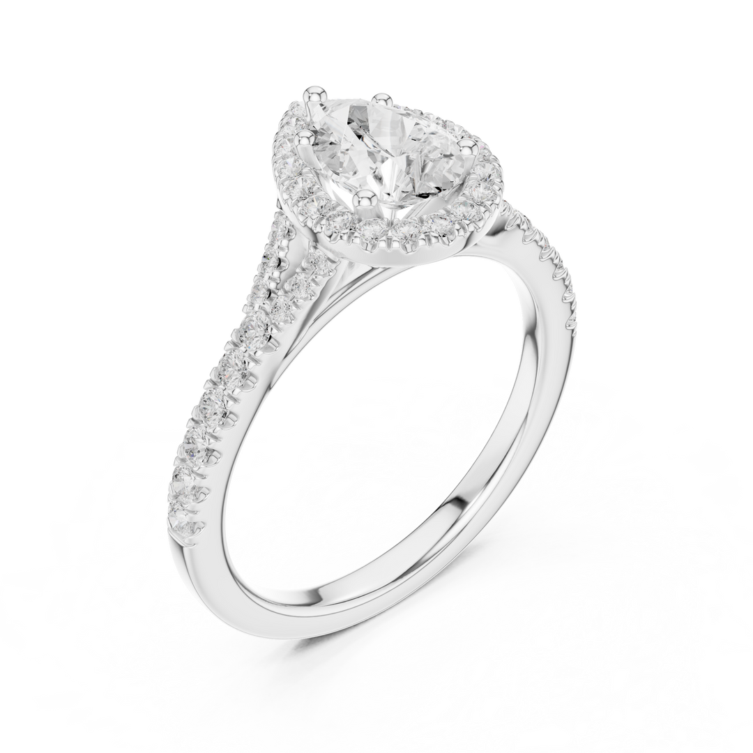 Lune 1.00ct Pear Shape Diamond Ring