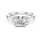 Load image into Gallery viewer, Versailles Asscher Three-Stone Diamond Ring
