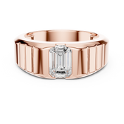 Angular Channel Mens Ring — 0.95ct
