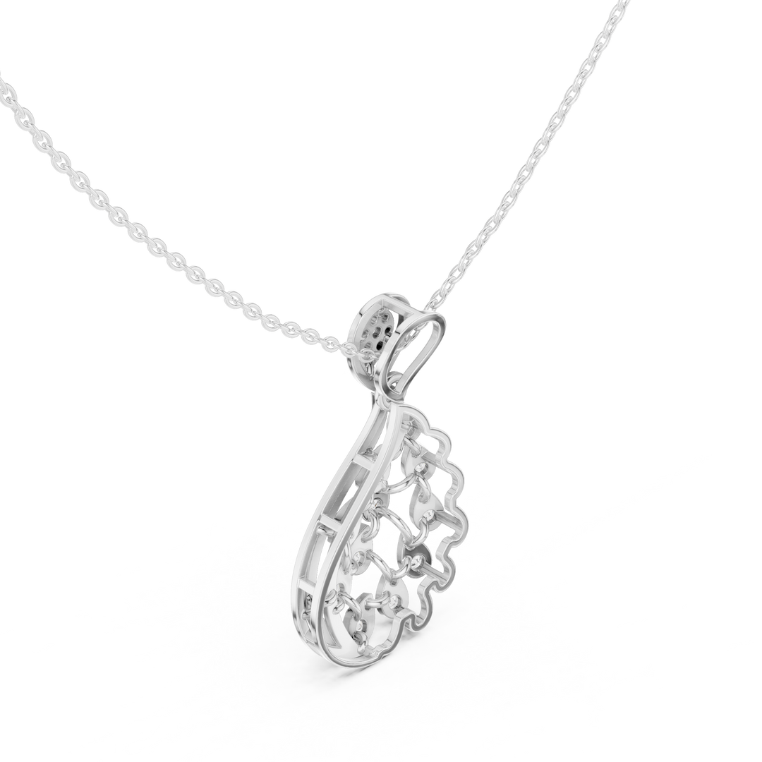 Triple Wire Teardrop Pendant — 0.69ct