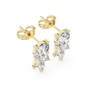 Peony Diamond Halo Stud Earrings