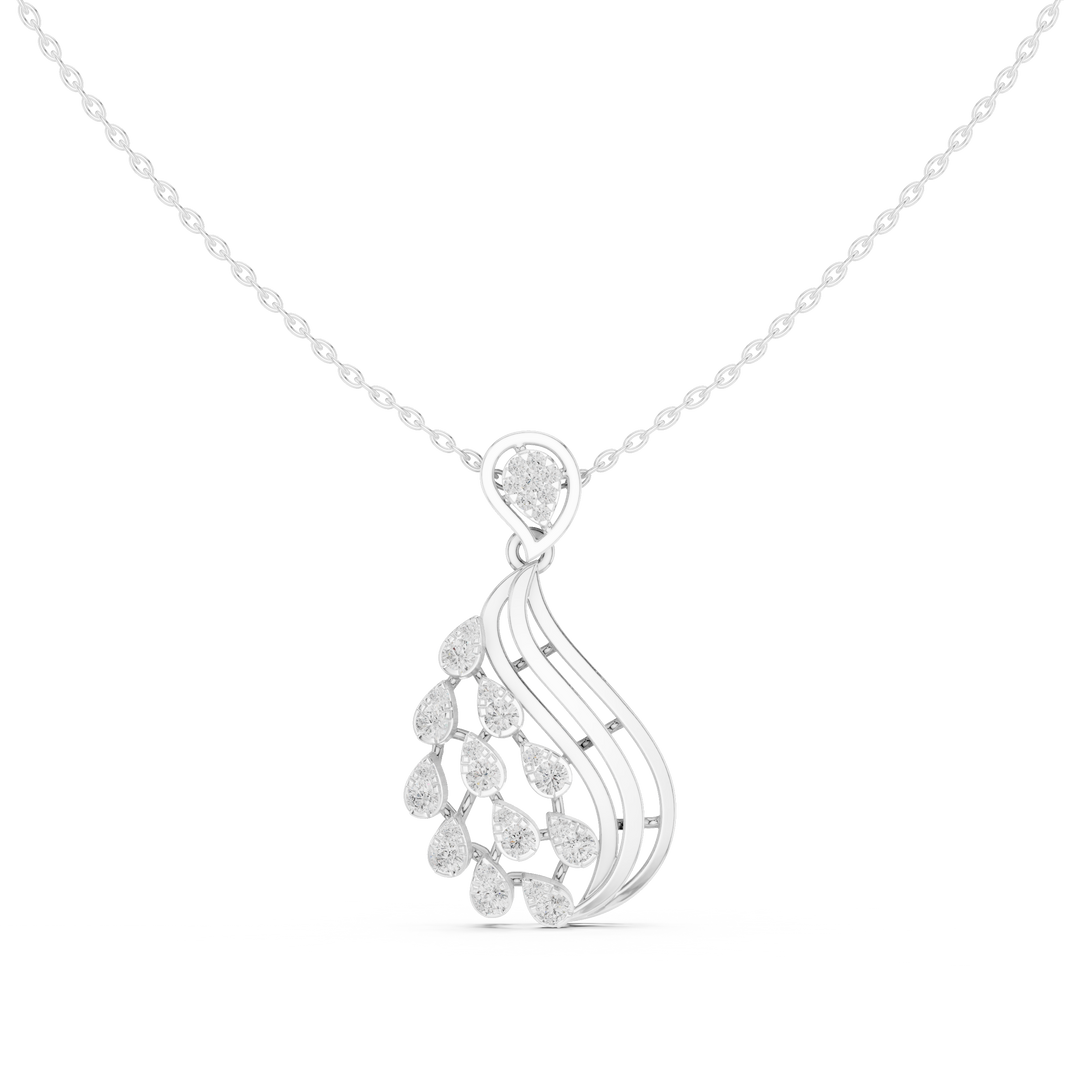 Triple Wire Teardrop Pendant — 0.69ct