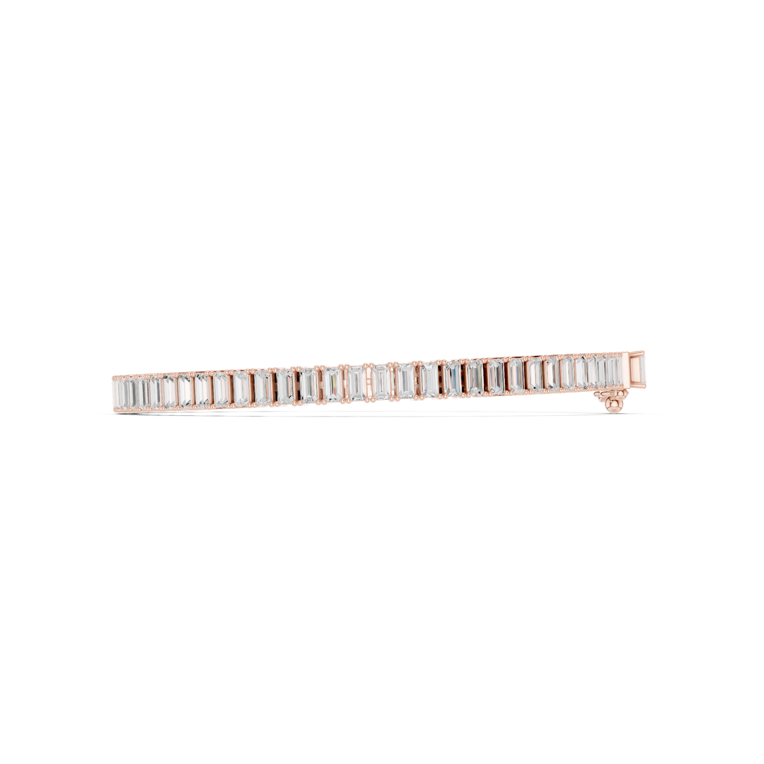 Full Baguette Link Men's Bracelet — 3.46ct