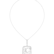 Square Spiral Pendant Necklace — 0.47ct