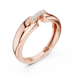 Load image into Gallery viewer, Diagonal Four Mens Ring — 0.07ct
