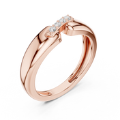 Diagonal Four Mens Ring — 0.07ct