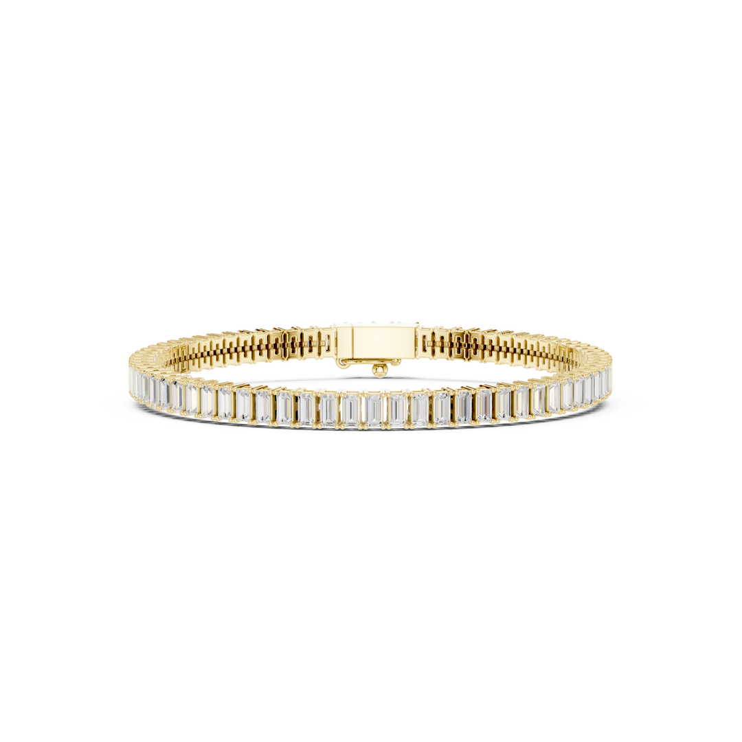 Full Baguette Link Men's Bracelet — 3.46ct