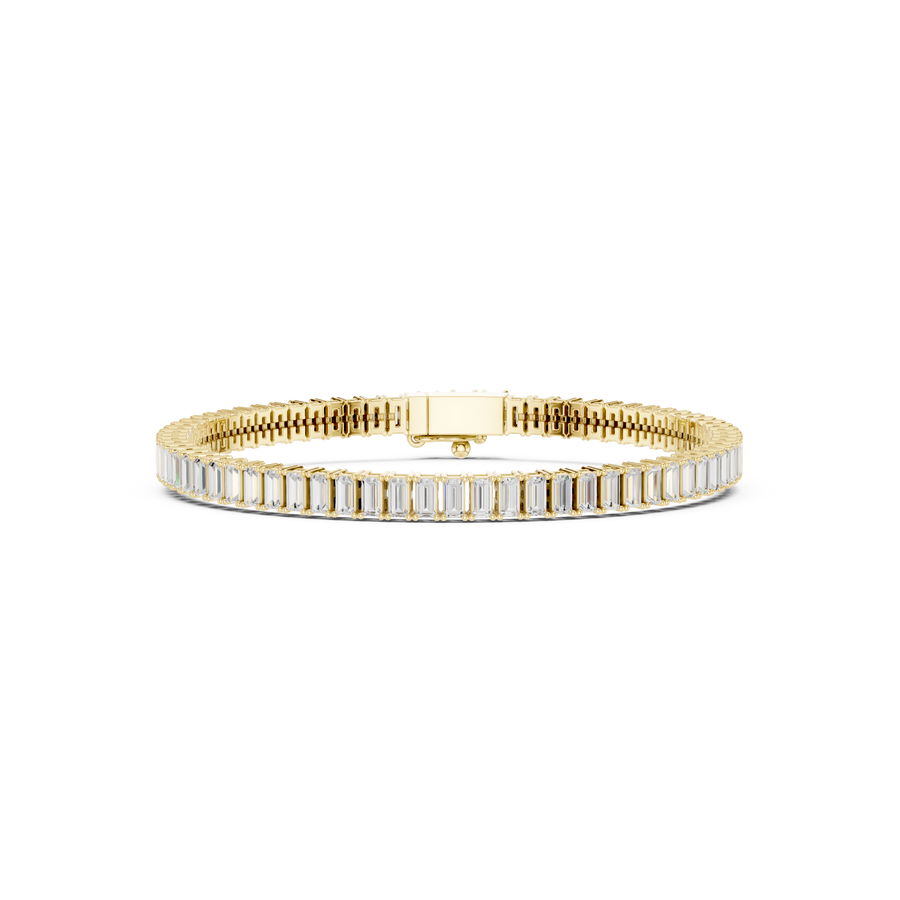 Full Baguette Link Men's Bracelet — 3.46ct