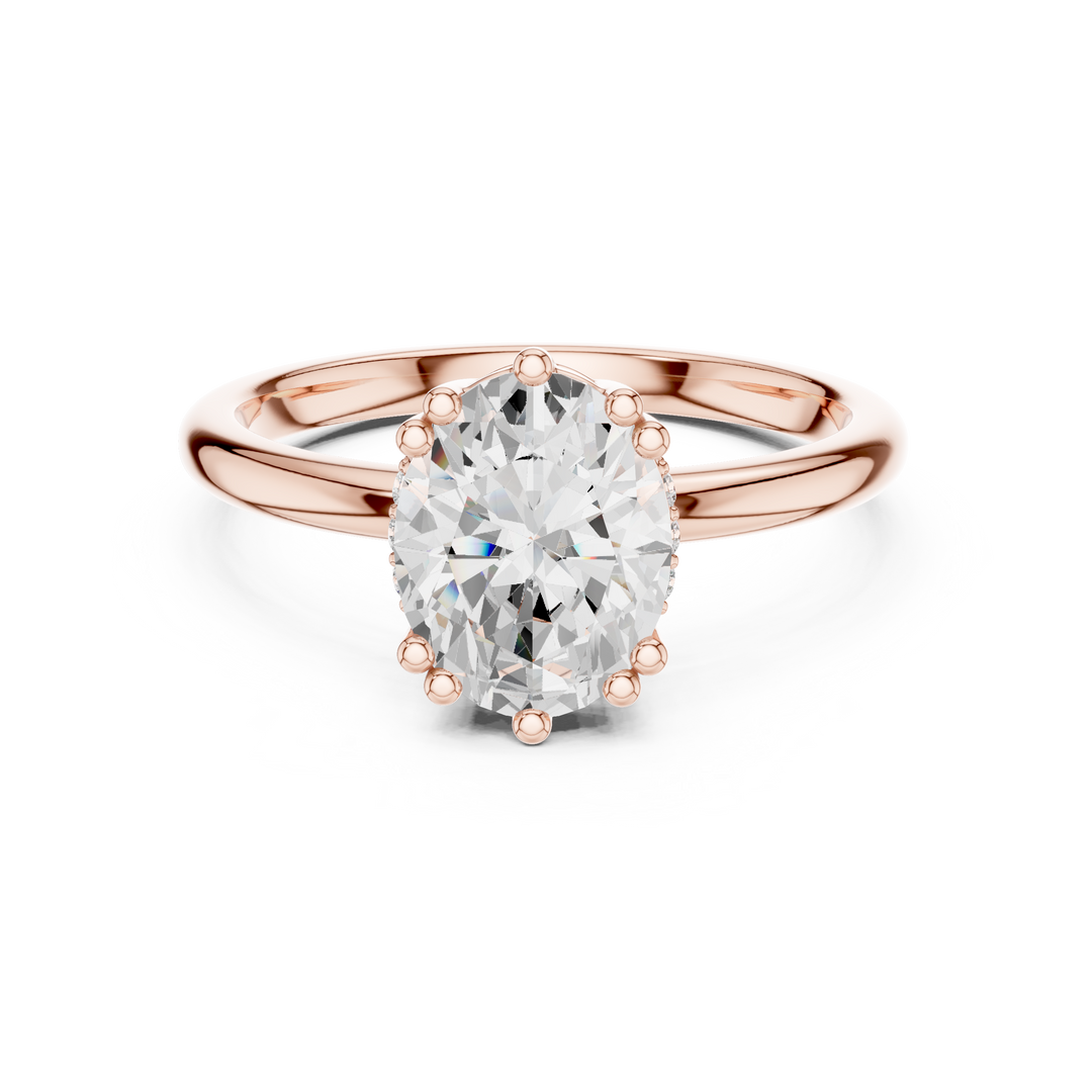 Rosalind Oval Diamond Accent Ring