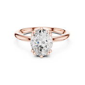 Rosalind Oval Diamond Accent Ring