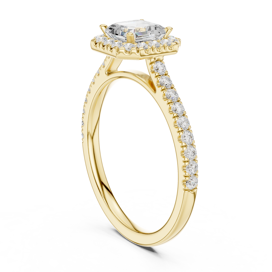 Mireille 0.86ct Emerald Cut Diamond Ring