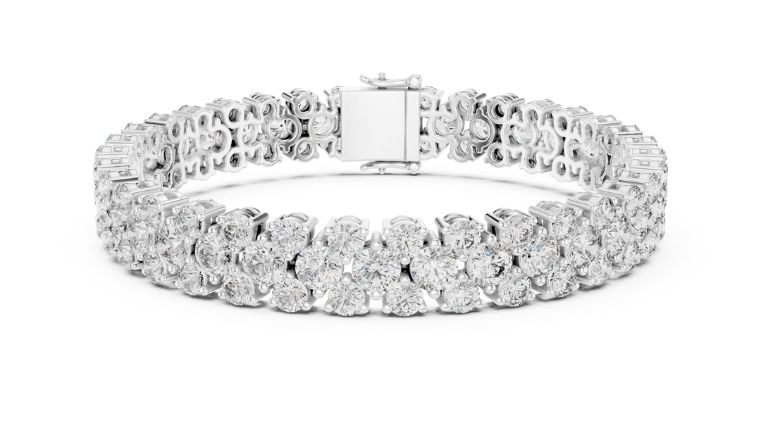 Two-Row Diamond Bracelet — 17.38ct