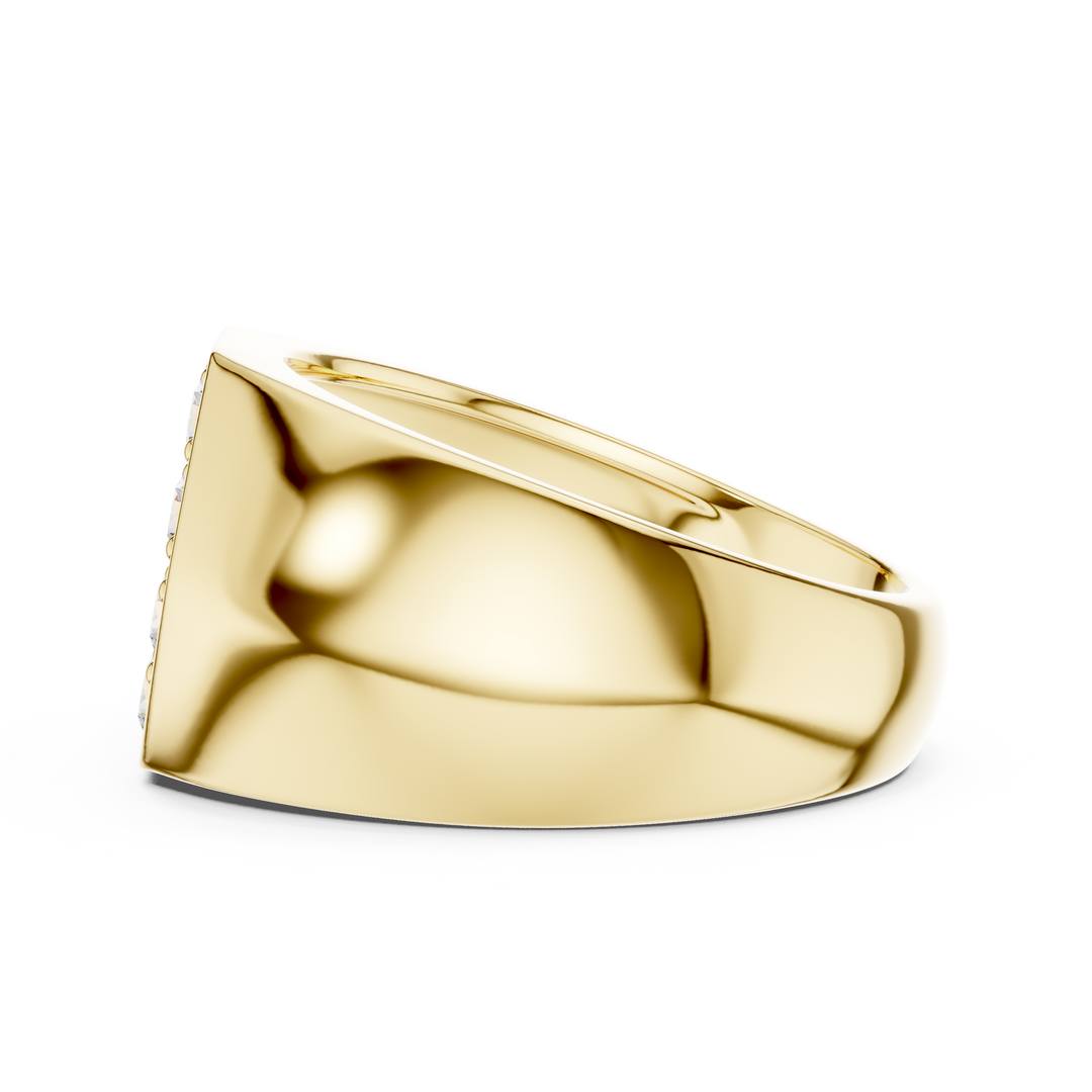 Cluster Face Mens Ring — 0.91ct