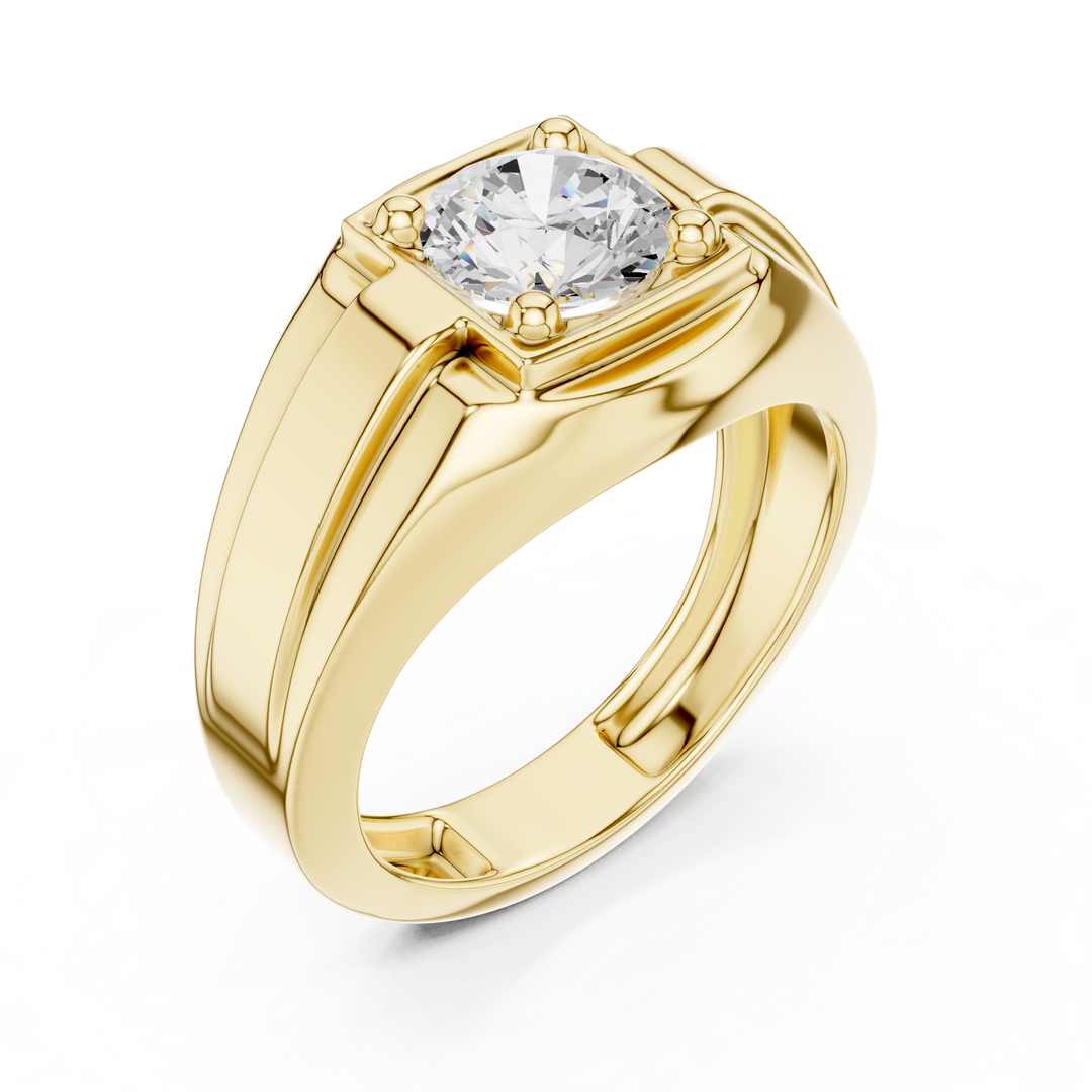 Classic Signet Mens Ring — 1.10ct