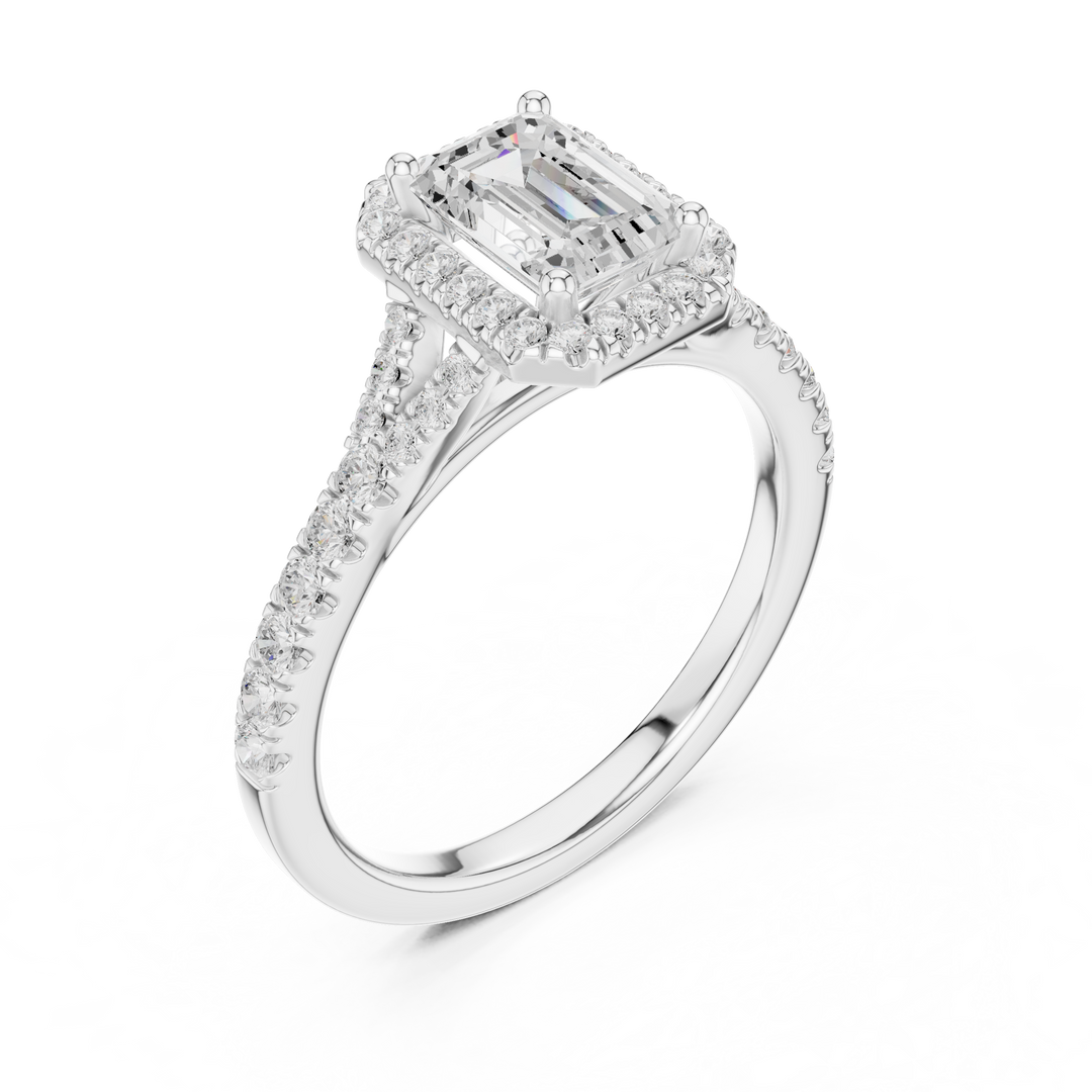 Aria 1.00ct Emerald Cut Diamond Ring