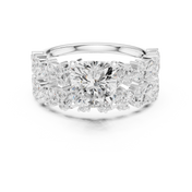Baroque 1.73ct Cushion Cut Diamond Ring
