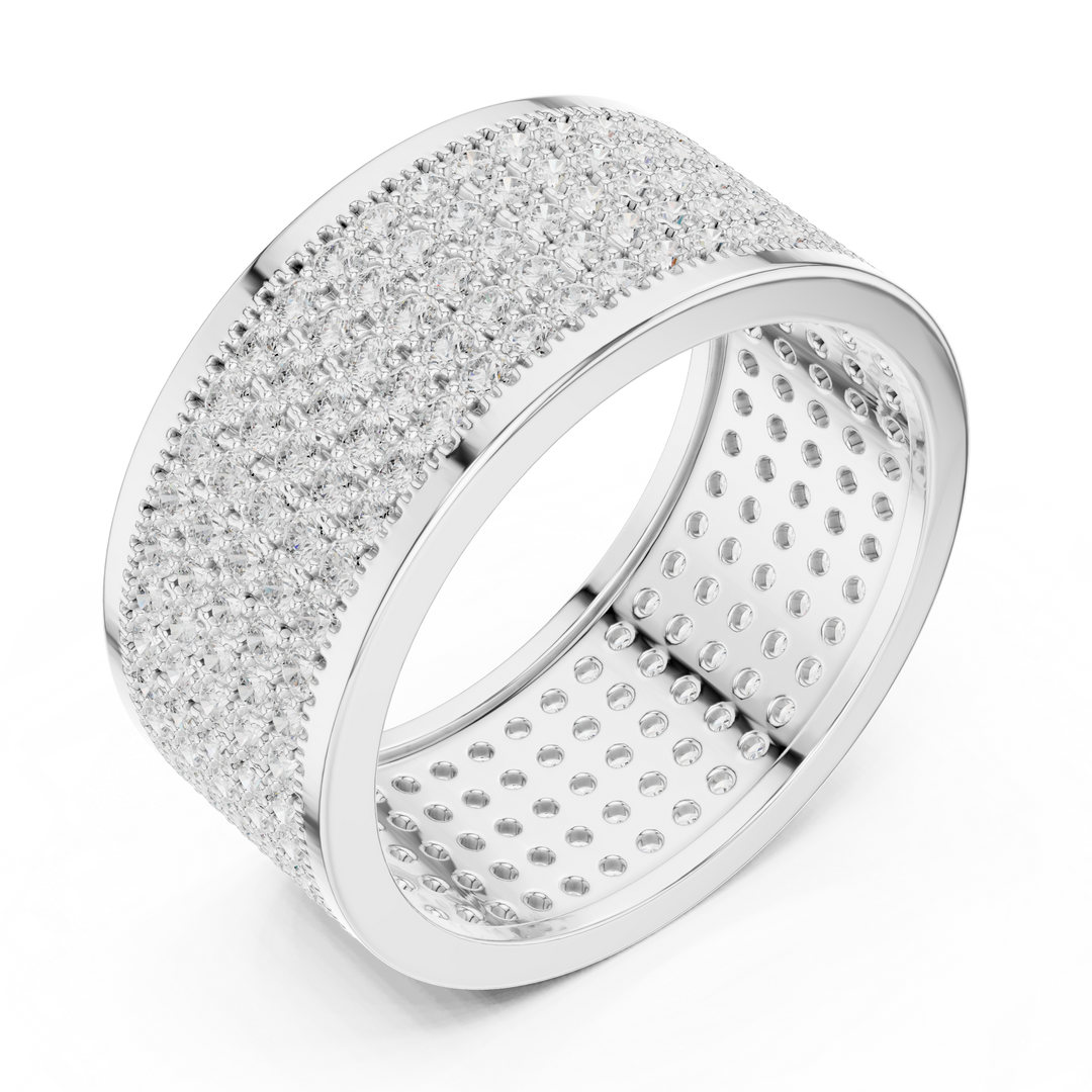 Grid Pavé Mens Ring — 1.84ct