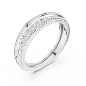 Wave Band Mens Ring — 0.14ct