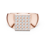 Load image into Gallery viewer, Rectangular Pavé Signet Mens Ring — 0.45ct
