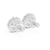 Dahlia Diamond Halo Stud Earrings