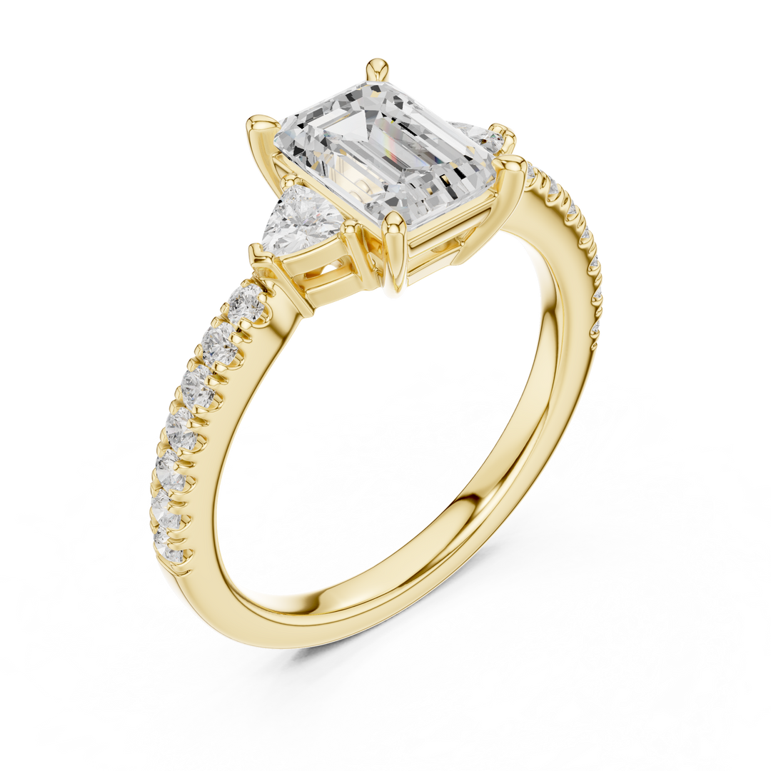 Vivian Emerald Cut Diamond Ring